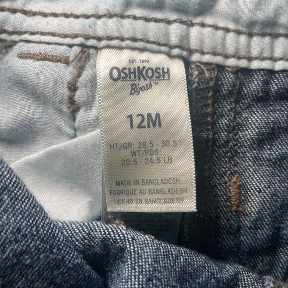 OshKosh B'Gosh 12M Carpenter Overalls Unisex - Picture 6 of 7